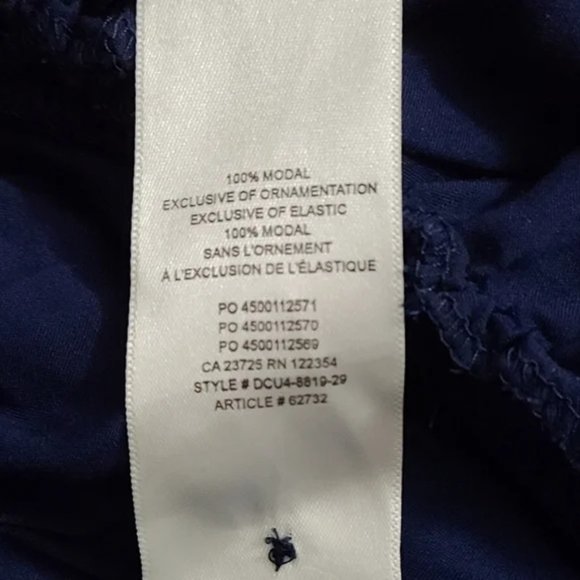 𝅺ARITZIA WILFRED Navy Blue Irène Lace-Trimmed Wide leg Jumpsuit Size Medium - Picture 6 of 6